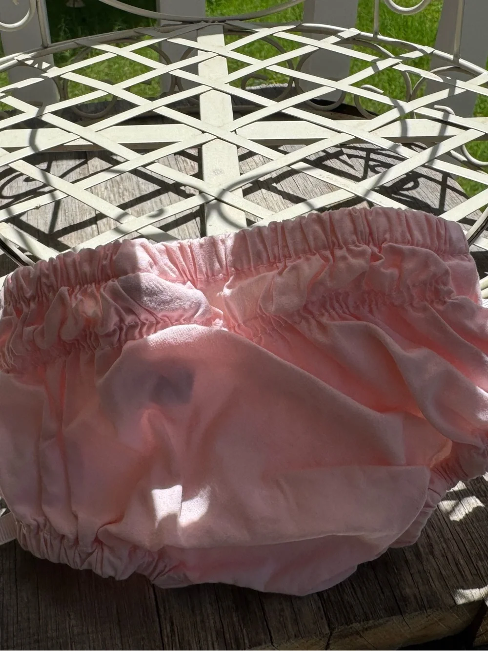 Piper & Posie White & Light Pink Ruffled Dress Set. Size 3-6M